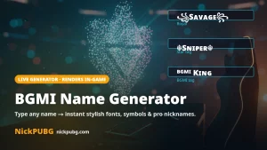 BGMI Name Generator — Make Unique Stylish Names