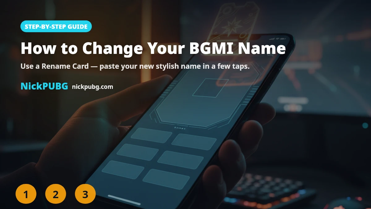 How to change your BGMI name with a Rename Card