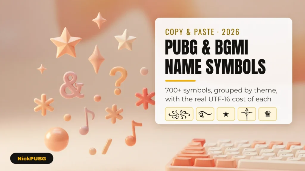 PUBG & BGMI Name Symbols: 700+ to Copy & Paste