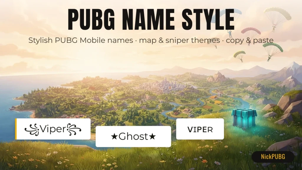 PUBG Name Style: Best Stylish PUBG Names to Copy & Paste