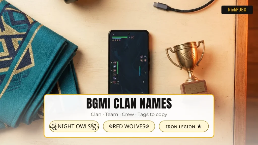 BGMI Clan Names: 145+ Stylish Clan, Team & Crew Names (2026)