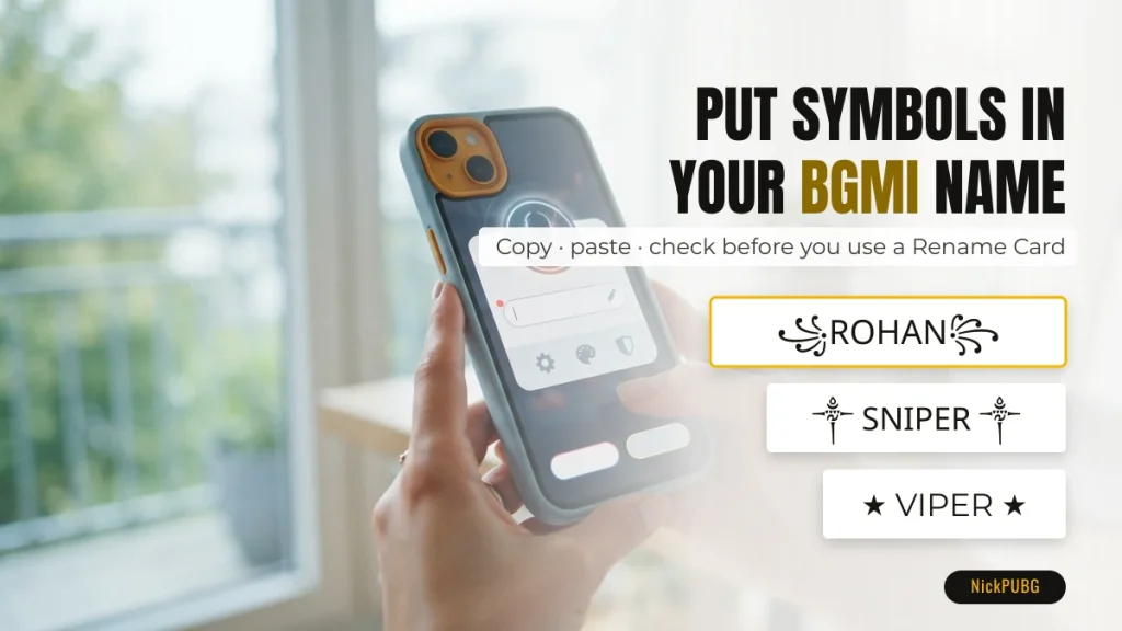 How to Put Symbols in Your BGMI Name: 40 Copy-Paste Symbols (2026)